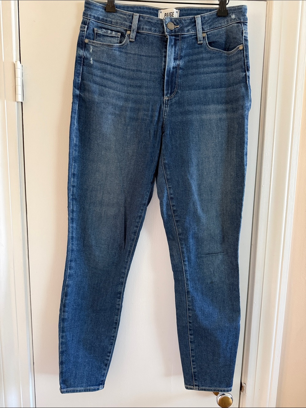 PAIGE Medium Wash High-Rise Skinny Jeans. Great condition